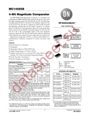 MC14585BDR2G datasheet  